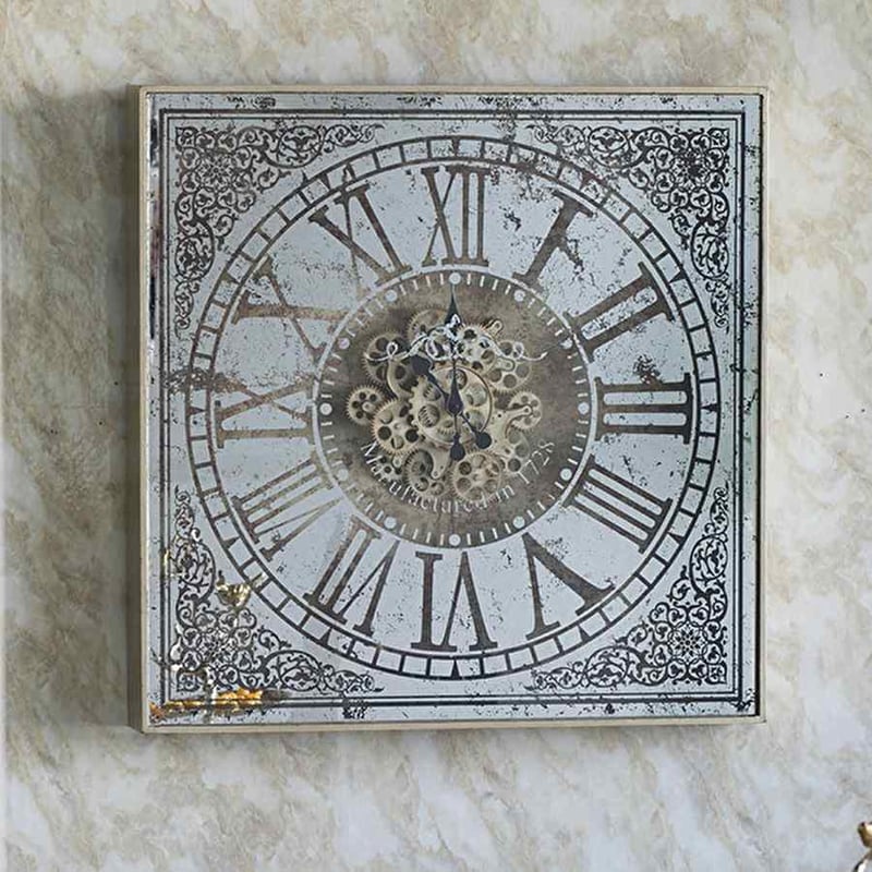 壁掛け時計 ウォールクロック 歯車 モダン クラシック 85094WC 輸入雑貨 壁掛け時計 ウォールクロック 歯車 リビングスタジオ 直輸入