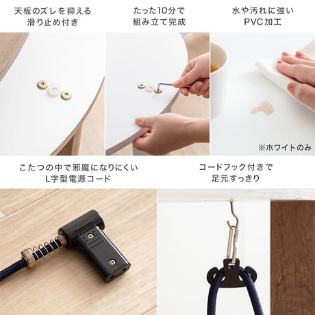 こたつテーブル こたつセット 2点セット こたつ布団 炬燵 コタツ布団 こたつ机 円形 丸型 リバーシブル 毛布 こたつ掛け布団 薄掛け 軽量 丸い 丸洗い 洗濯可 洗える 上掛け リビング ダイニ