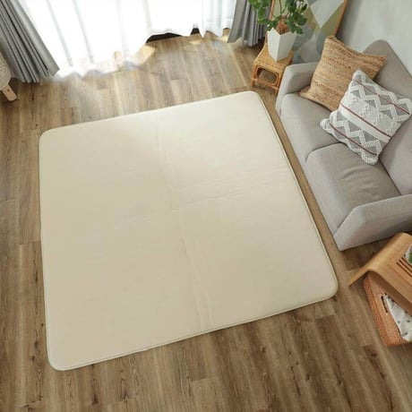 クッションマット ラグ ラグマット 170×170cm ピタリ プラス すべり止め 下敷き 滑り止め 手洗い 防音マット 防音 防ダニ加工 ホットカーペット対応 床暖房対応 ウレタン入り下敷き 保温