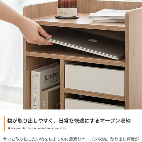 収納ワゴン キッチン 隠しキャスター チェスト シェルフ 本棚 サイドテーブル ロー コンパクト コスメ 石目柄 リバーシブル 隙間 メイク 引き出し 幅42 デスク下 ベッド横