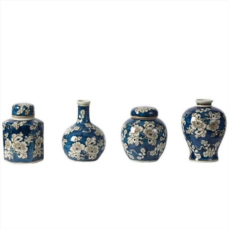 クラシックモダン・花瓶4ST・陶器