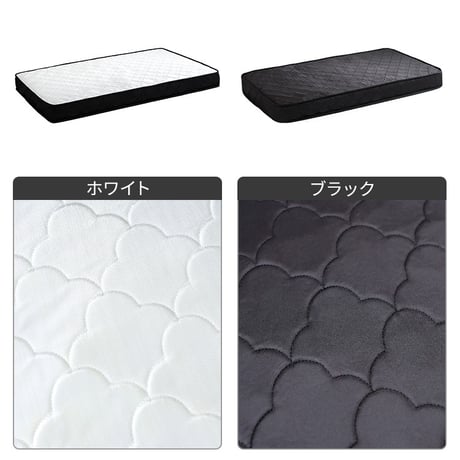 棚・コンセント付きチェストベッド ポケットコイルマットレスセット(セミダブル)