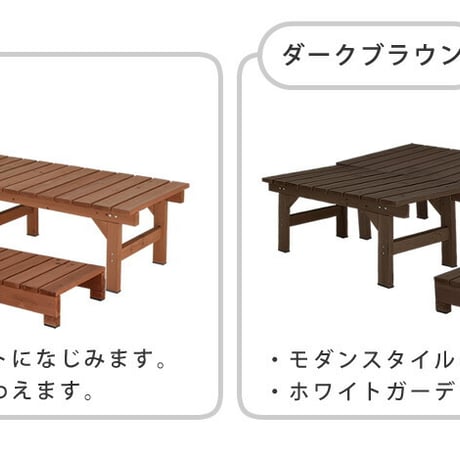 ユニット縁台ベンチ hiyori ひより 連結3点セット 幅174・奥行55 ウッドデッキ 簡単組立 縁側 DIY 木製 天然木 庭 ベランダ マンション おしゃれ ガーデン 屋外