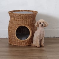 猫 ベッド ラタン風 ドーム オールシーズン ペットハウス ペットベッドペットハウス＆テーブル 丸型 大 小 ペットベッド ペットハウス テーブル ローテーブル サイドテーブル インテリアテーブル
