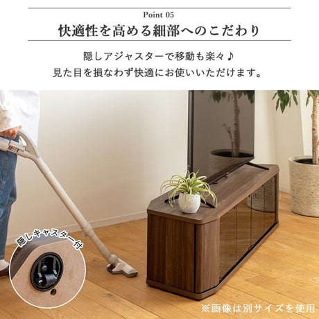 テレビ台 コーナー 43インチ 43型 対応 幅100cm キャスター付き ローボード TV台 テレビボード TVボード ロータイプ ガラス扉 木製 棚 収納 おしゃれ 北欧 ブラウン