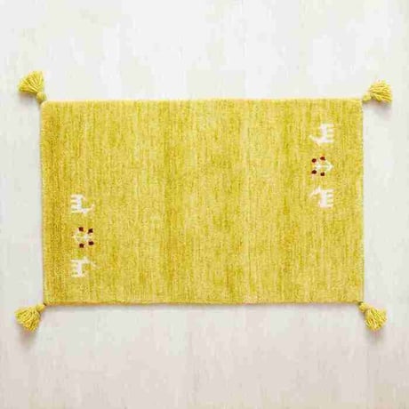玄関マット 室内 50x80cm ミニラグ ホノカ 6色対応 玄関 ラグ おしゃれ 屋内 ウール100％ ラグマット ウールラグ 長方形 ギャッベ 手織り 防炎 オールシーズン シンプル 50×80