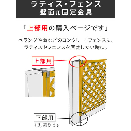 ラティス・フェンス壁面用固定金具 上部2個 S-LVCF20-2P 敬老の日