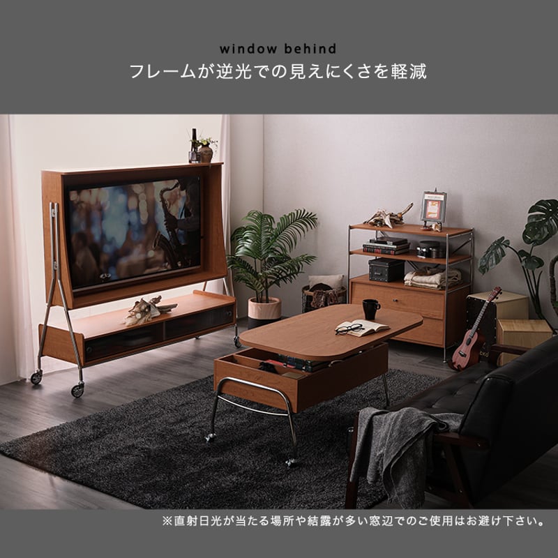キャスター付き TVスタンドシェルフ キャスター 可動式 収納棚 耐荷重