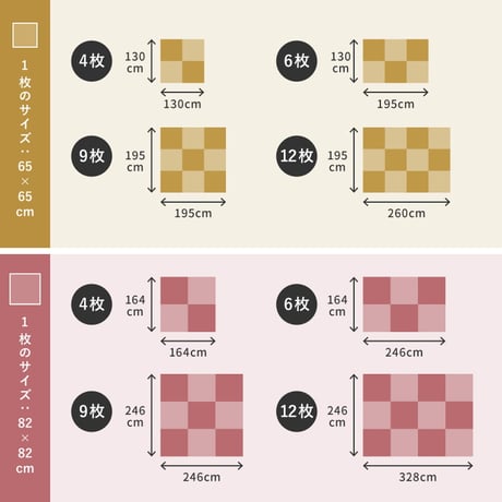 すき間のできにくい置き畳　四季