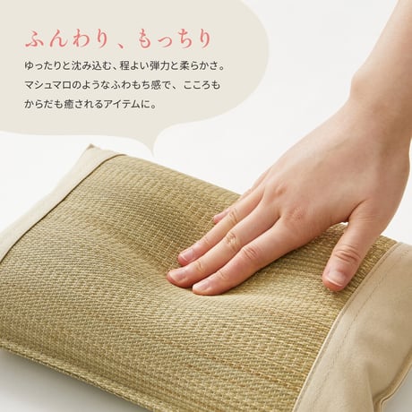 国産い草平枕 倉敷帆布使用（同色2個セット）