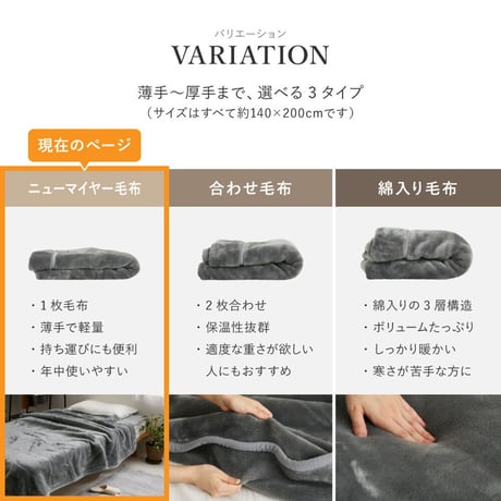 ニューイヤー毛布 140X200 BR