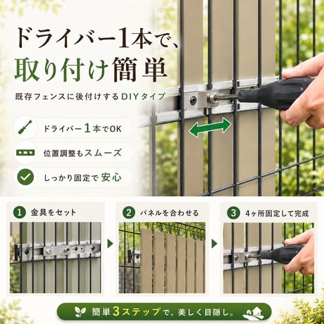 フェンス 後付け 目隠し 簡単設置 DIY プライバシー保護 防犯 耐久性 DIY アルミ製 おしゃれ モダン 省スペース 風通し 高耐候性 腐食防止 安心設計