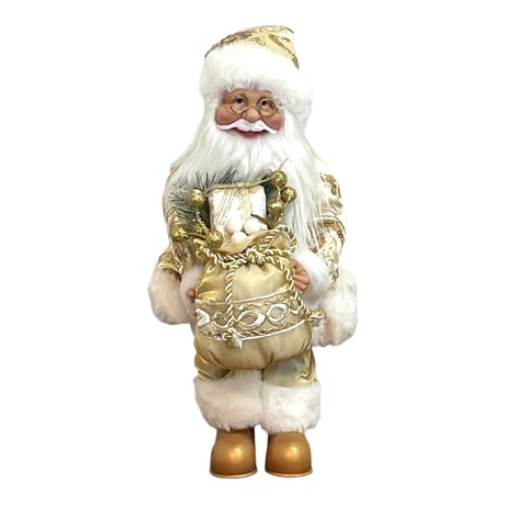 ヨーロピアンスタイルサンタクロース ゴールド 高さ50cm クリスマス クリスマスグッズ オーナメント ノエル 人形 ドール 北欧 置物