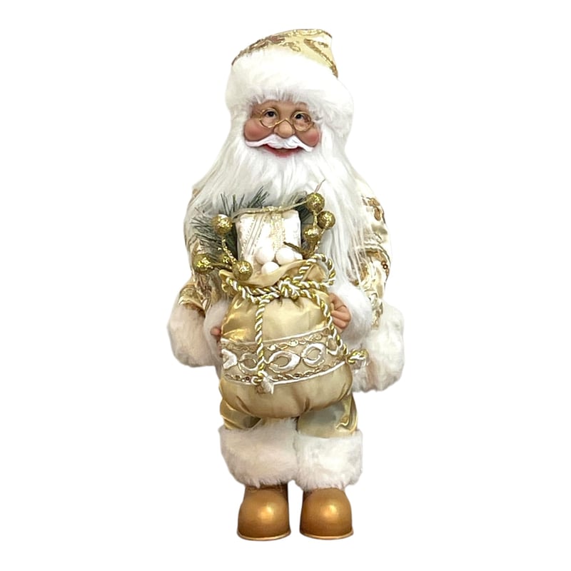 ヨーロピアンスタイルサンタクロース ゴールド 高さ50cm クリスマス