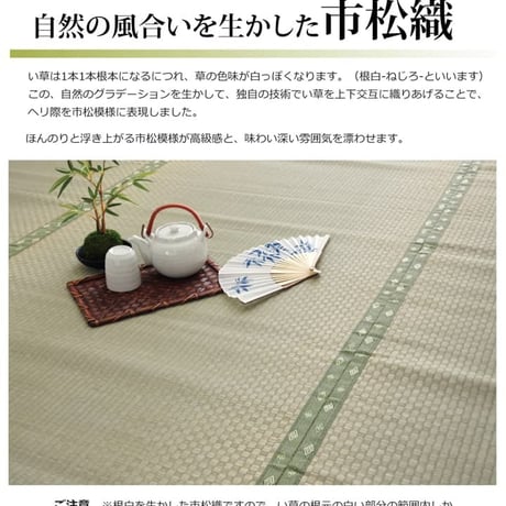 い草 上敷 カーペット F不知火 88×176cm 江戸間1畳
