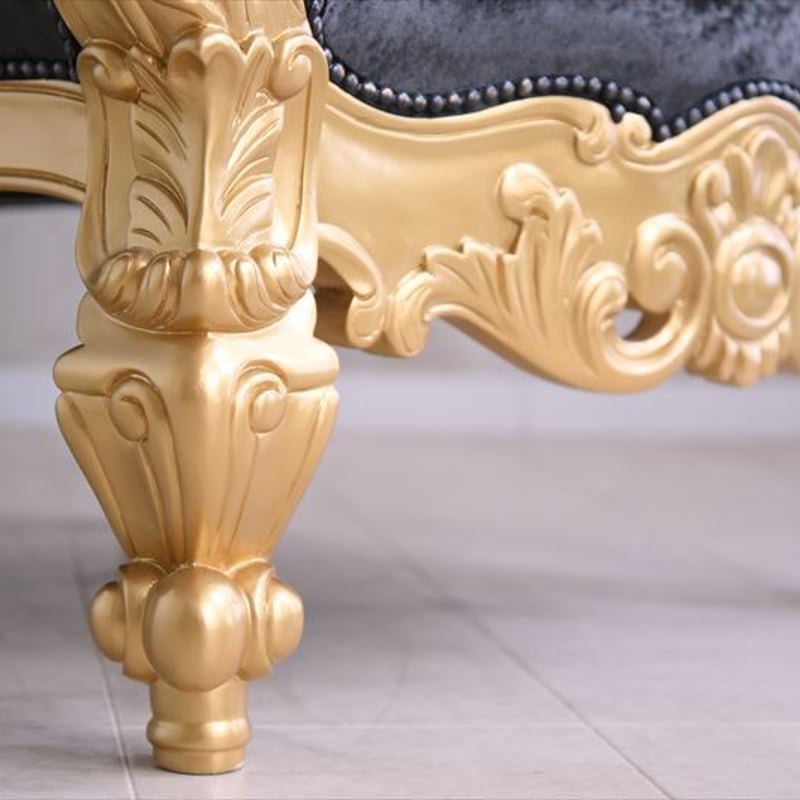ロココ調  ゴールド  ラタンソファー  チェア  貴族 ロココ調 ゴールド ラタンソファー チェア 貴族