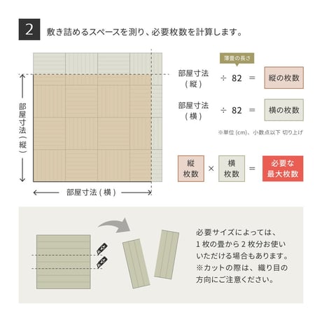 【萩原の畳屋さんシリーズ】　DIY畳　樹（いつき）　同色2枚セット