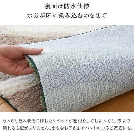 玄関マット 室内 屋内 ラグ ラグマット モンステラマット 立体感 北欧 オシャレインテリア おしゃれ オシャレ デザインマット 滑り止め 緑色 グリーン 茶色 ブラウン 引っ越し 新生活