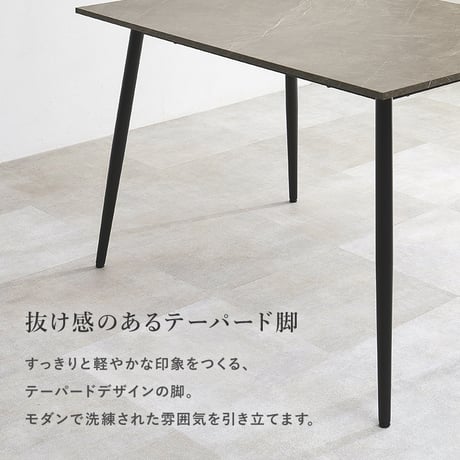 ダイニングテーブル 幅120 奥行80 高さ72 大理石調 グレー モダン おしゃれ ブラック アイアン脚 合成樹脂天板 メラミン リビング 食卓 カフェ風 北欧 デザイン 家具 テーブル 組立式