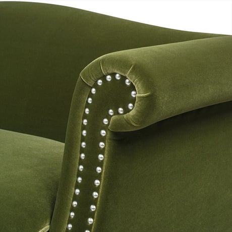 ジェニファーテイラー ソファ 3人掛け ソファー Elaine V036 Velour Olive Green Jennifer Taylor アメリカ家具 ソファ ファブリック 布張り おしゃれソ