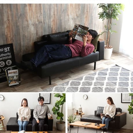ソファー レザーソファー ソファーベッド ソファ 2人掛けソファー 2人掛けソファ 2人掛け 一人用 2.5人掛け 二人掛け 片肘付き おしゃれ レザー レトロ PVC ベンチソフ