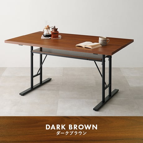 ダイニングテーブル テーブル単品 138×80 アジャスター付 中棚付 T字脚タイプ メラミン化粧 食卓 食堂机 おしゃれ スタイリッシュ インダストリアル LT-4770