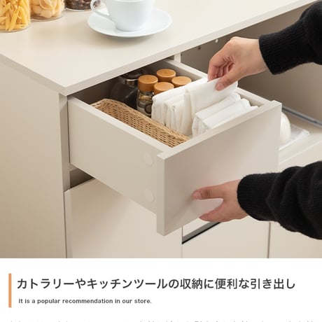 レンジ台 食器棚 収納 キッチンカウンター キッチン収納 大容量 炊飯器 台所 引き出し 可動棚 キャスター付き かわいい 一人暮らし ワンルーム キッチンボード キッチンラック ワゴン キッチン家