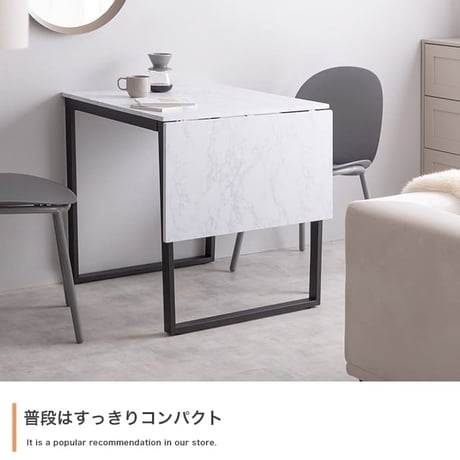 伸縮式ダイニングテーブル 幅70 110cm おしゃれ 折りたたみ rilmy 韓国 インテリア 机 デスク バタフライテーブル PCデスク テレワーク 新生活 省スペース