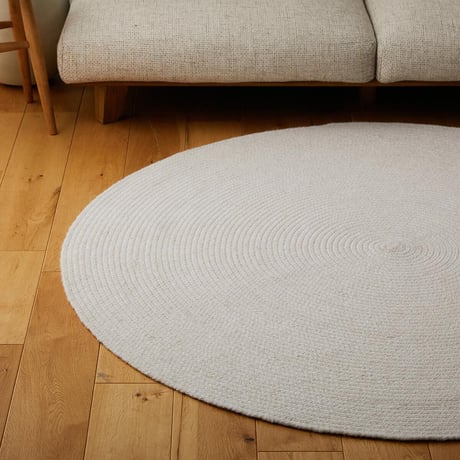 ラグ チェアパッド 丸 35cm ウール調 椅子 クッション 座布団 北欧 おしゃれ 韓国インテリア 円形 チェアマット ムートン風 ふわふわ 高密度 ボア 滑り止め付き 玄関マット ベッドサイド