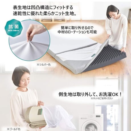 西川 マットレス SUYARA シングル  セミダブル ダブルスヤラ ウレタン 体圧分散 三つ折り 厚さ9cm ムレにくい 抗菌 洗える側生地 圧縮梱包