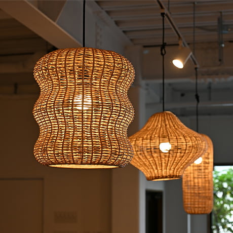 ファームリビング Braided ラタン ランプシェード ベリー 引っ掛けシーリング 北欧 ライト ペンダント 照明 LED 対応 雑貨 インテリア 天井 照明 リビング ペンダントランプ ペンダン