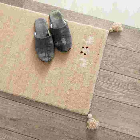 玄関マット 室内 50x80cm ミニラグ ホノカ 6色対応 玄関 ラグ おしゃれ 屋内 ウール100％ ラグマット ウールラグ 長方形 ギャッベ 手織り 防炎 オールシーズン シンプル 50×80