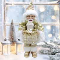 ヨーロピアンスタイルサンタクロース ゴールド 高さ50cm クリスマス クリスマスグッズ オーナメント ノエル 人形 ドール 北欧 置物