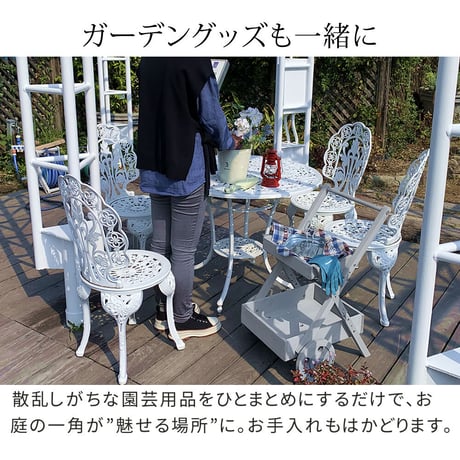 天然木製ワゴン型プランタースタンド FW72