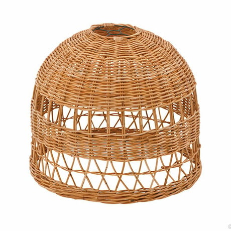 ペンダントライト ランプシェード ラタン 籐 レイヤーデザイン 1灯 口金E26 60W LED対応 約 W 45 × D 45 × H 35 cm 照明器具 天井照明 ラタン照明 アジアンランプ