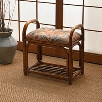 アジアン家具 ラタン つかまり立ちスツール 1脚 籐製 クッション 軽い 和風 和モダン 家具 和室 リビング おすすめ 母 祖母 父 祖父 来客用 旅館 ホテル 温泉 温泉旅館 モダン シンプル
