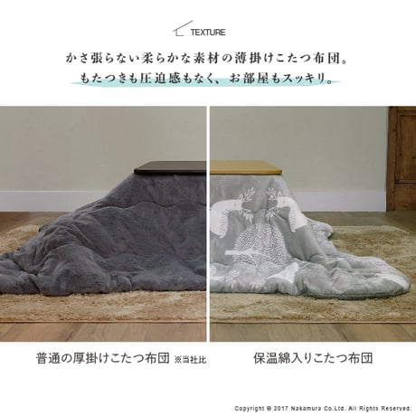 こたつ布団 正方形 北欧 保温綿入りこたつ布団 北欧柄タイプ-ヒートキートス 190x190cm あったか 防汚加工 洗える 保温 掛け布団 かけふとん コタツ 炬燵 こたつぶとん 中綿 テレワーク