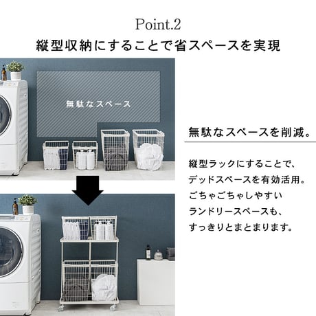 ランドリーラック 4BOX ダブル ランドリーバスケット 2段 4カゴ 洗濯物入れ 縦型収納 スチールラック ランドリー収納 ランドリーワゴン 洗濯かご 2段 おしゃれ シンプル