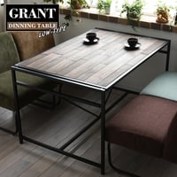 GRANT ダイニングテーブル 幅120ロータイプ GRDT-120L GRANT ダイニングテーブル幅120 ロータイプ 天然木 北欧 木製 テーブル 作業台 ダイニングセット 北欧 木製 アイアン