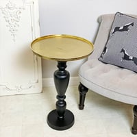 ブラック＆ブラス コーヒーテーブル 幅40cm サイドテーブル ラウンドテーブル おしゃれ 海外インテリア