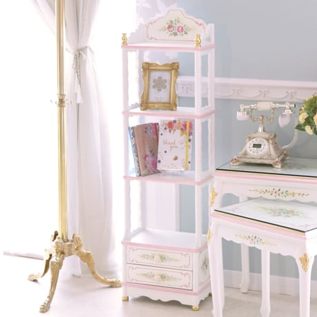 姫系 ロココ アントワネット イタリアンキャビネット 輸入家具 ホワイト アンティーク 白家具 ホワイト 木製 ロココ調 おしゃれ オシャレ 輸入 収納 飾り棚 キャビネット 北欧