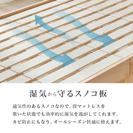 棚 コンセント付き 畳シングルベッド ベッド+畳マットレス 高さ3段階 調節可能 畳 2種類 い草 畳みベッド 畳マットレス 爽やかな天然い草 湿気 すのこベッド 床面下 大容量 収納スペース 衣装ケ