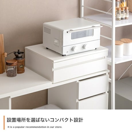レンジ台 レンジ下収納 スライドトレー レンジ下スライドテーブル 電子レンジ下ラック オーブン下 家電下 レンジの下収納 引き出し 2杯 80cm キッチン収納 レンジラック キッ