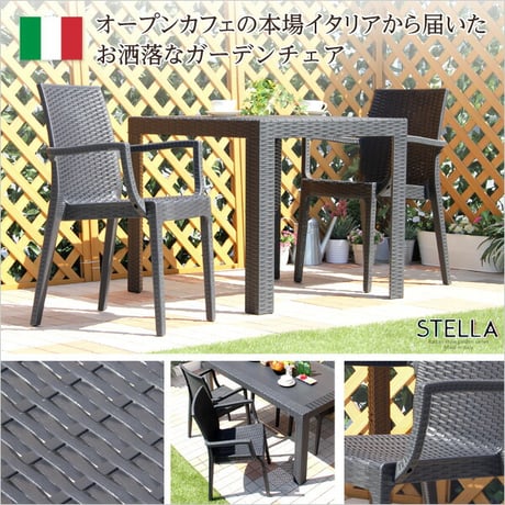 ガーデン肘付チェア 2脚セット ステラ-STELLA- ガーデン カフェ