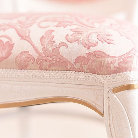 テーブル 6人用 幅160cm ダイニングテーブル 楕円形 チェア ROCOCO ダイニングセット 7点セット 160cm 楕円 ガラス付 イタリア製チェア ロココ調 姫系 猫脚 アンティーク調 ヨ