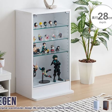 高さ80cm以上 コレクションケース コレクションラック コレクションボード フィギュア ケース 棚 ディスプレイラック ガラス棚 壁面収納 大型 グランディック北欧 ブラウン ホ