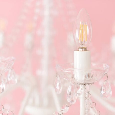 お手軽シャンデリア12灯（LED電球付き） 姫系 プリンセスホワイト 引掛けシーリング付き 簡単取り付け 天井照明 ゴージャス おしゃれ 12畳 ダイニング リビングロココ調 ヨーロピアン クラシッ