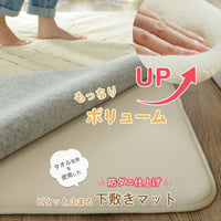 クッションマット ラグ ラグマット 170×170cm ピタリ プラス すべり止め 下敷き 滑り止め 手洗い 防音マット 防音 防ダニ加工 ホットカーペット対応 床暖房対応 ウレタン入り下敷き 保温