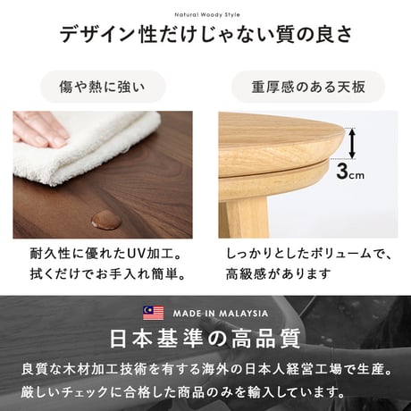 こたつ＋うす掛け布団 ２点セット クライスモクモク こたつ:(約)幅85×奥行85×高さ36cm、掛けふとん:φ190cm ナチュラル 天然木 ポリエステル 組立式 セーターのような立体的なデザイン