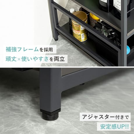 60cm水槽用 水槽台 IWS-336 作業台付き 水槽ラック 耐荷重 150kg 木製 アクアリウム棚 メンテナンススペース 補助天板 60cm
